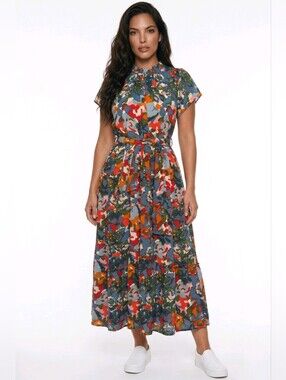 Rungolee, Scarlette Midi Dress - Mist Multi Floral